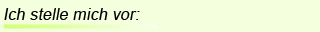 Ich stelle mich vor